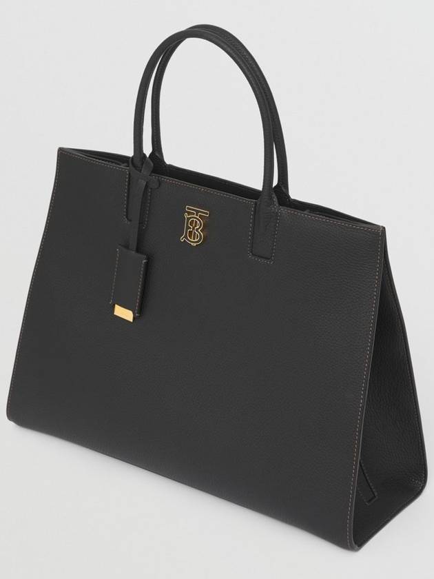 TB Logo Frances Medium Tote Bag Black - BURBERRY - BALAAN 3