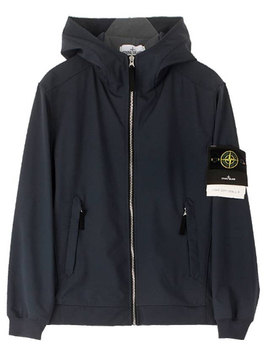 Men's Soft Shell Wappen Hooded Jacket Navy - STONE ISLAND - BALAAN 2