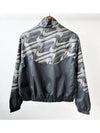 Icon Crush Swoosh Print Zip-Up Jacket Black Charcoal - NIKE - BALAAN 7