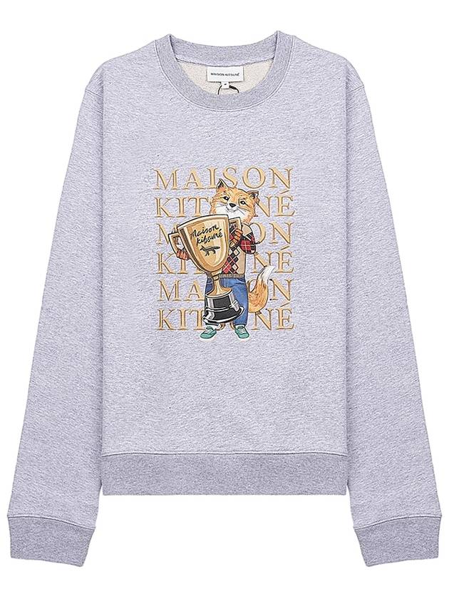 Maison Kitsune Women s Fox Champion Regular Sweatshirt LW00310KM0001 LGM - MAISON KITSUNE - BALAAN 1