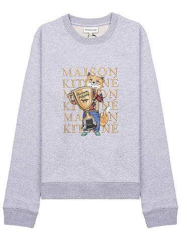 Maison Kitsune Women s Fox Champion Regular Sweatshirt LW00310KM0001 LGM - MAISON KITSUNE - BALAAN 1