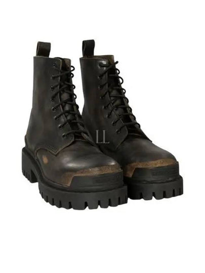 Strike Lace-Up Ankle Boots Brown Black - BALENCIAGA - BALAAN 2