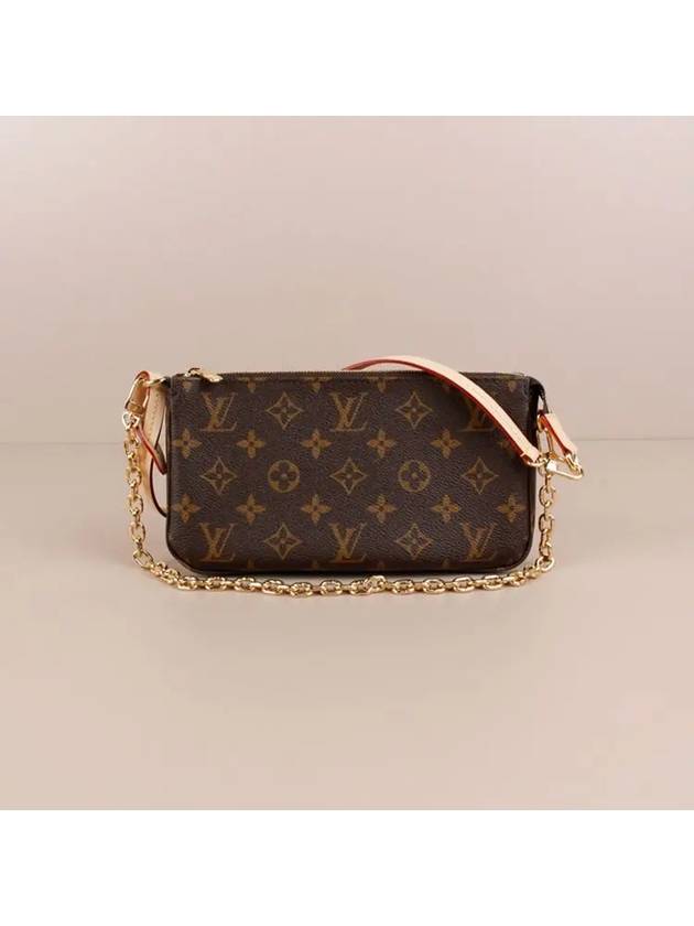 Pochette Accessoires Chain Monogram Shoulder Bag Brown - LOUIS VUITTON - BALAAN 4