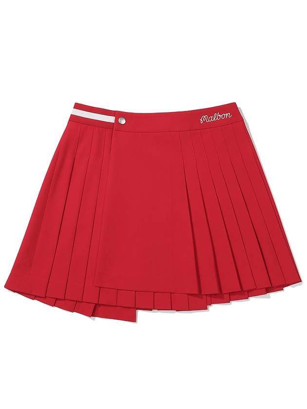 Unbalanced wrap skirt RED WOMAN - MALBON GOLF - BALAAN 1