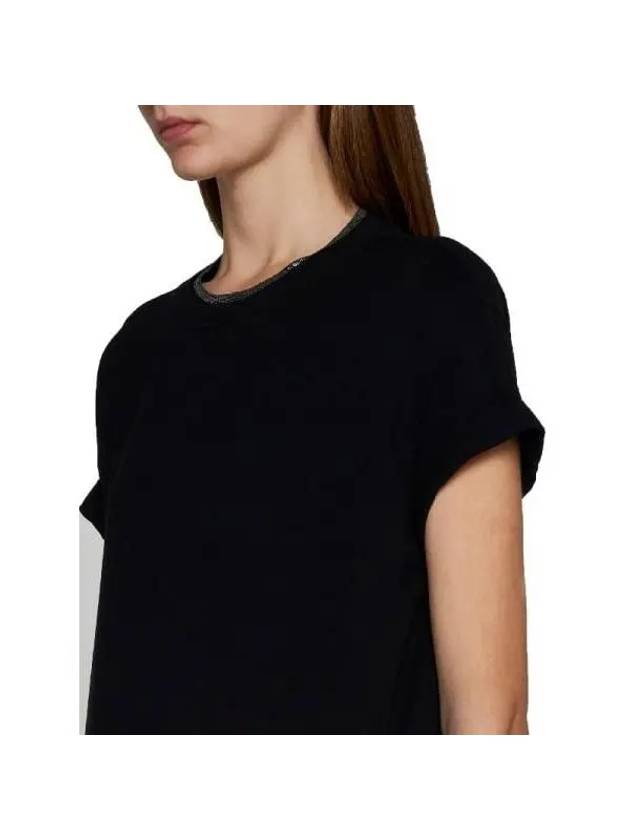 Monilli Jersey Short Sleeve T-Shirt Black - BRUNELLO CUCINELLI - BALAAN 6