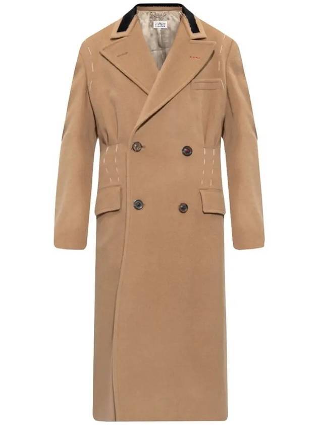 Men's Wool Double Coat Beige - MAISON MARGIELA - BALAAN 1