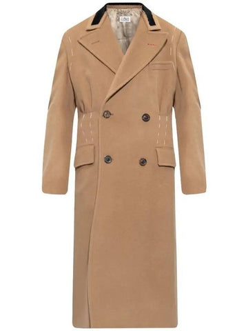 Men's Wool Double Coat Beige - MAISON MARGIELA - BALAAN 1