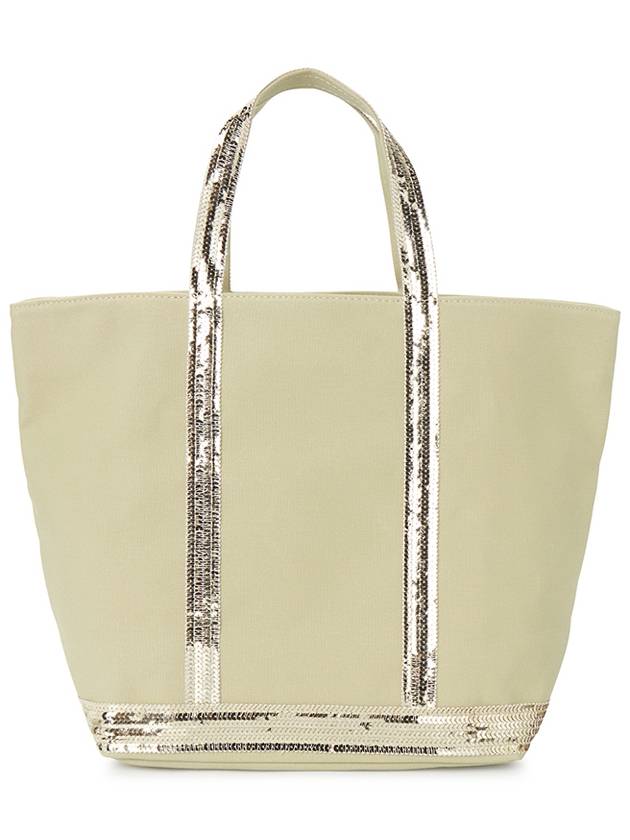 Canvas M Cabas Tote Bag Light Beige - VANESSA BRUNO - BALAAN 4