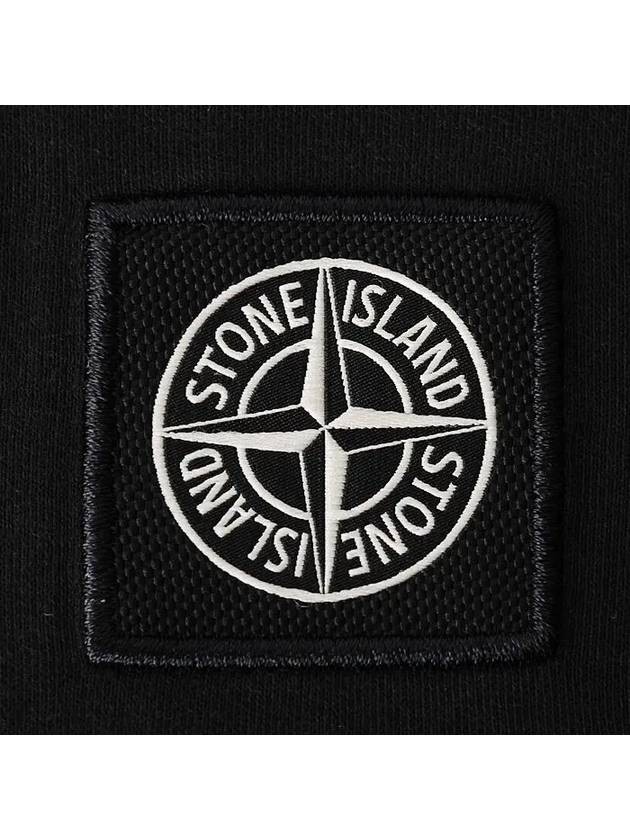 Logo Patch Short Sleeve T-Shirt Black - STONE ISLAND - BALAAN 5