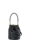 Micro Leather Mini Bucket Bag Black - MARC JACOBS - BALAAN 4