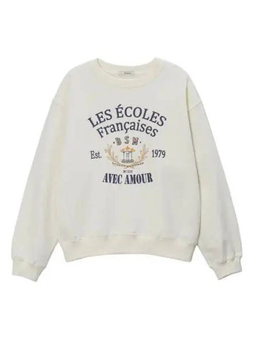 Ecole Artwork Crew Neck Ivory - BENSIMON - BALAAN 1