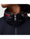 Logo Cotton Fleece Zip Up Hoodie Navy - MONCLER - BALAAN 6