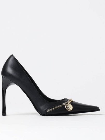 Zip Detail Pumps Heel Black - VERSACE - BALAAN 2