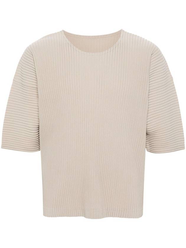 MC March Short Sleeve T-Shirt Beige - ISSEY MIYAKE - BALAAN 1