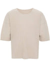 MC March Short Sleeve T-Shirt Beige - ISSEY MIYAKE - BALAAN 1