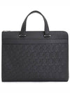 Gancini Business Leather Briefcase Black - SALVATORE FERRAGAMO - BALAAN 2