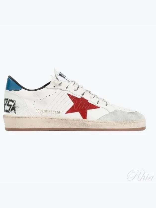 Ball Star Lace-up Leather Low Top Sneakers White - GOLDEN GOOSE - BALAAN 2