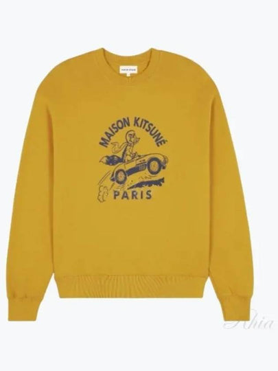 Maison Kitsune Racing Fox Comfort Sweatshirt Mustard - MAISON KITSUNE - BALAAN 2