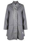 Military Ripstop Round Collar Over Pea Coat Medium Grey - THOM BROWNE - BALAAN 2