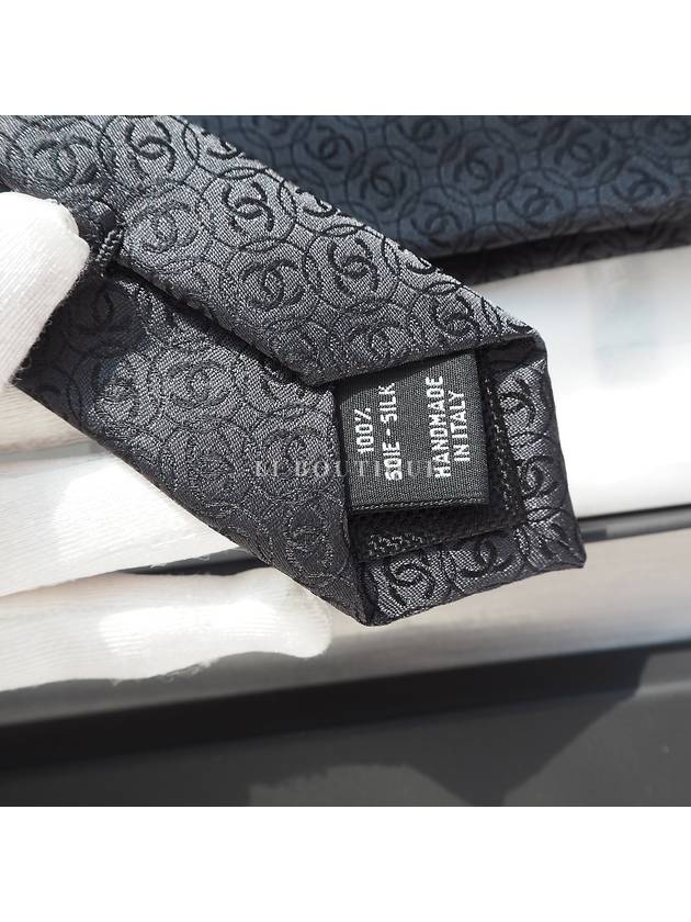 CC round logo tie black AA9629 - CHANEL - BALAAN 6