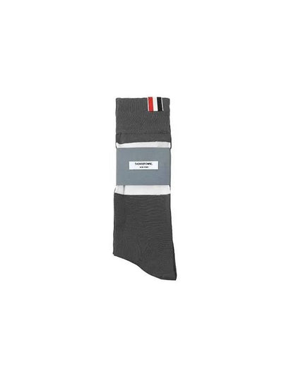 Men's Diagonal Light Weight Midi Socks Dark Grey - THOM BROWNE - BALAAN 2