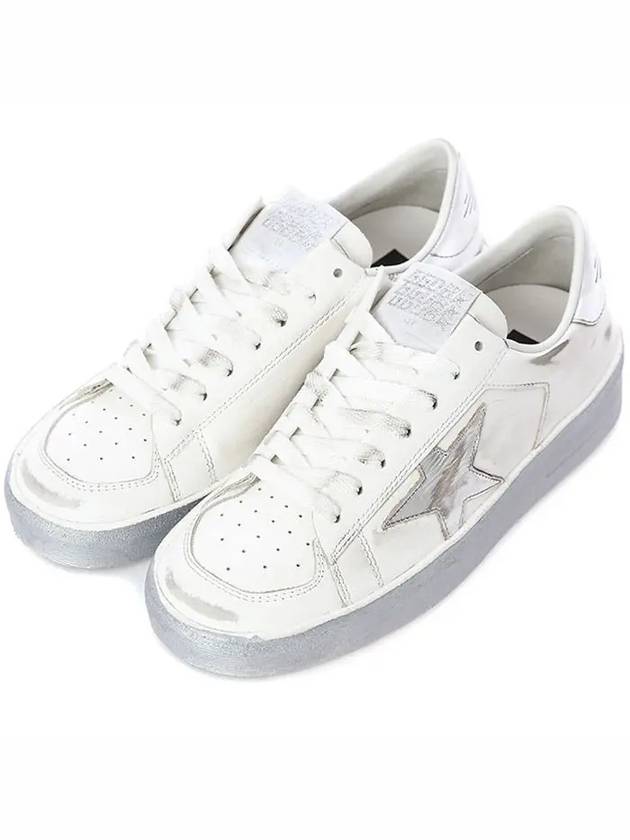 Stardan Silver Tab Low Top Sneakers White - GOLDEN GOOSE - BALAAN 2