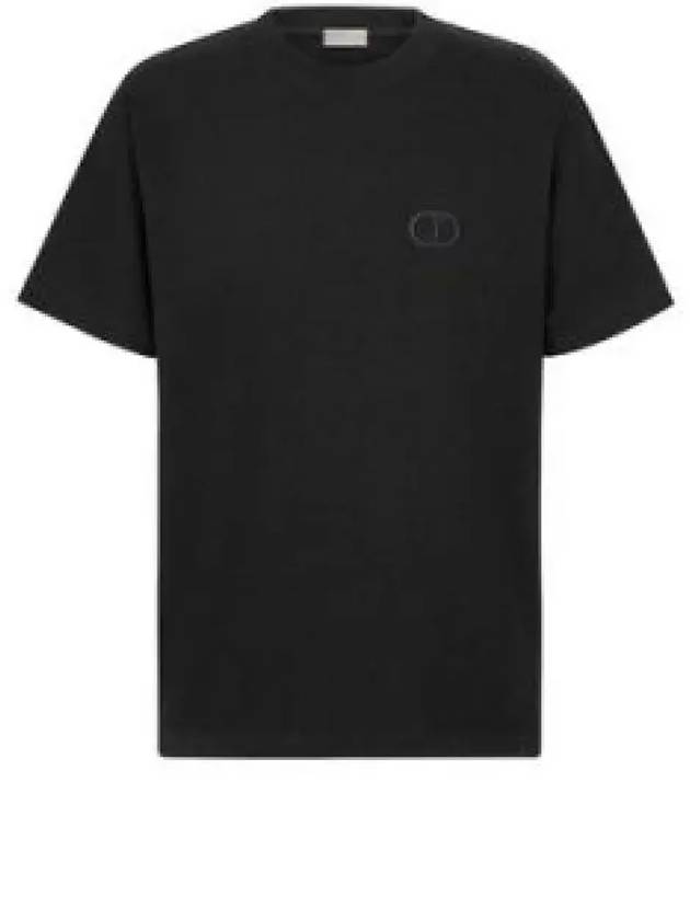 CD Icon Relaxed Fit Organic Cotton Short Sleeve T-Shirt Black - DIOR - BALAAN 2