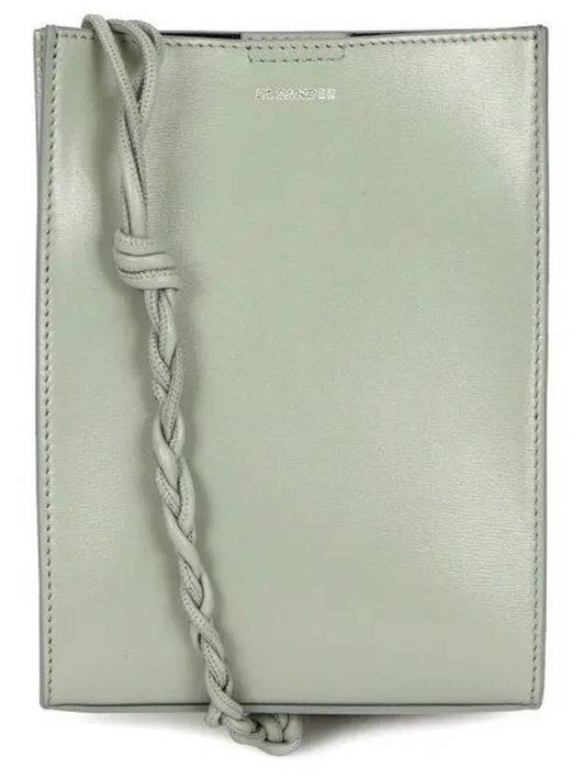 Women's Tangle Small Leather Shoulder Bag Pastel Grey - JIL SANDER - BALAAN 2