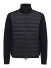 Padded wool cardigan navy blue - MONCLER - BALAAN 2