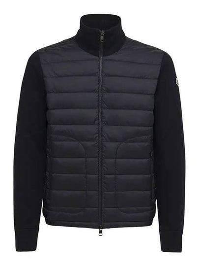 Padded Wool Cardigan Navy - MONCLER - BALAAN 2