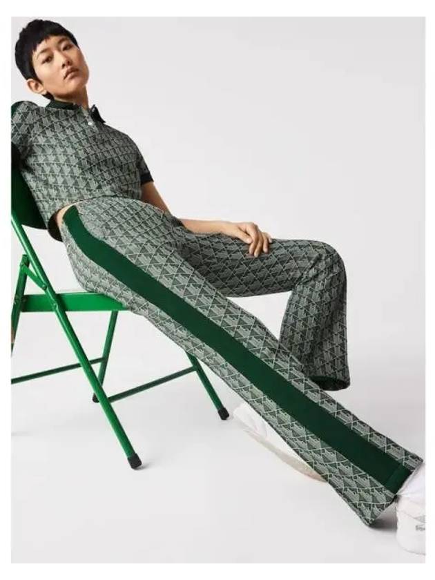 Women s Monogram Jacquard Flare Fit Track Pants TrousersF4430 52N 7M4 Domestic Product GQ2N22102507407 - LACOSTE - BALAAN 1