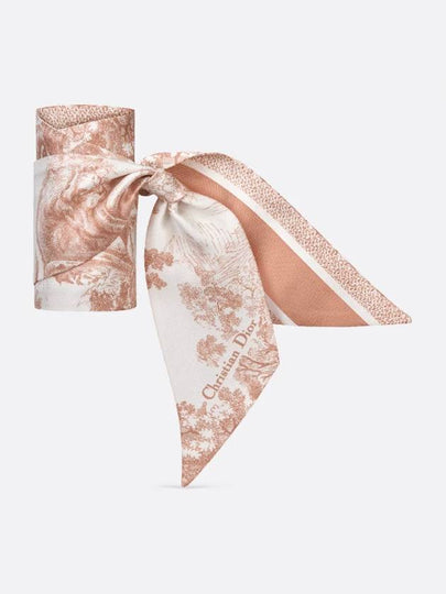 Toile de Jouy Sauvage Mitzah Silk Twill Scarf Ivory Pink - DIOR - BALAAN 2