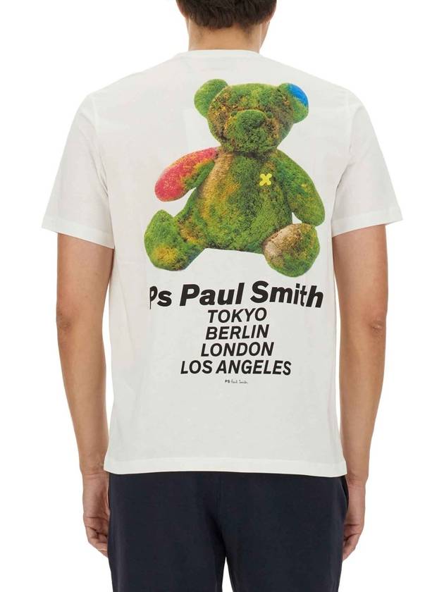 Teddy Bear Print Short Sleeve T-Shirt White - PAUL SMITH - BALAAN 6