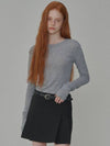 See Through Wool Jersey T shirt Melage Gray - OPENING SUNSHINE - BALAAN 2