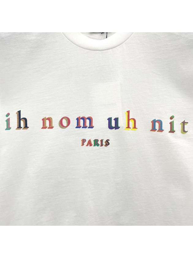 Season OFF Sale Rainbow Logo Short Sleeve TShirt NUS22214 081 - IH NOM UH NIT - BALAAN 4