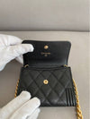 Boy Gold Logo Chain Caviar Card Wallet Black - CHANEL - BALAAN 9