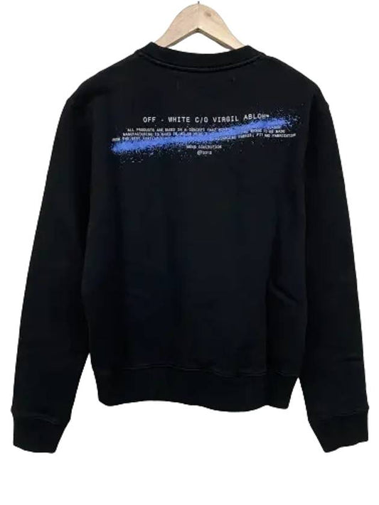 Men's Half Arrow Logo Print Sweatshirt Black - OFF WHITE - BALAAN 2