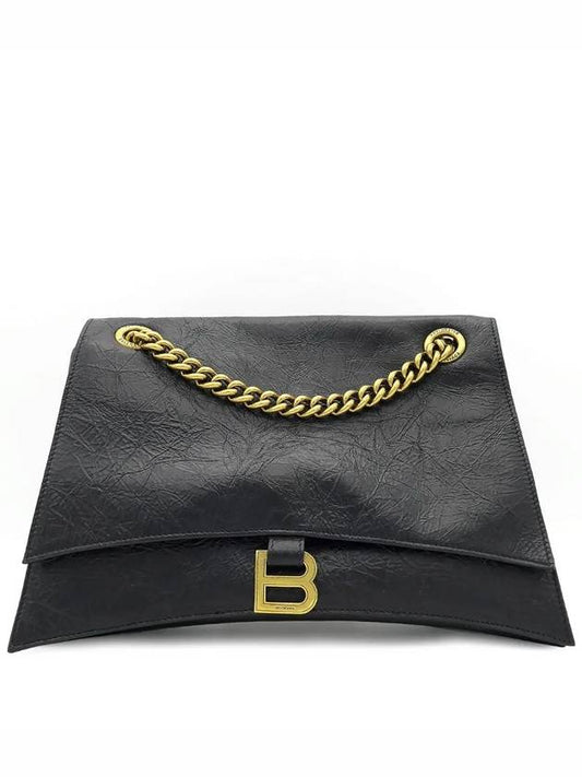 Crush Medium Shoulder Bag Black - BALENCIAGA - BALAAN 2