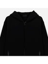 Men's Logo Hooded Zip-Up Black - MONCLER - BALAAN 3