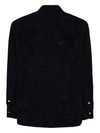 Men's Corduroy Slim Cut Long Sleeve Shirt Black - MONCLER - BALAAN 3