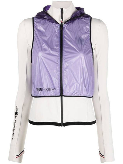 Grenoble Zip Up Hoodie White Purple - MONCLER - BALAAN 2