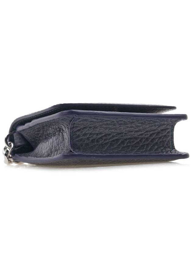 Embroidery Logo Chain Card Wallet Navy - MAISON MARGIELA - BALAAN 6