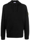 Signature Logo Patch Hoodie Black - STONE ISLAND - BALAAN 1