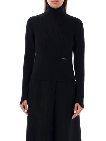 Patou High Neck Knit Patch Logo - PATOU - BALAAN 1