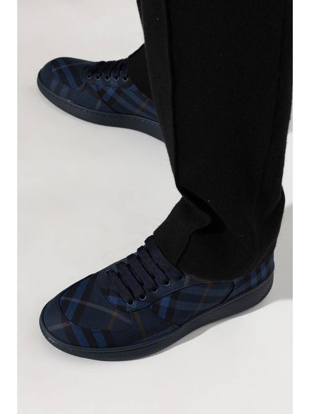 Check Terrace Low Top Sneakers Midnight - BURBERRY - BALAAN 3