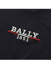 Logo Print Short Sleeve T-Shirt Black - BALLY - BALAAN 4