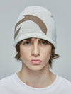 Piercing X-Ray Logo Knit Beanie White - S SY - BALAAN 5