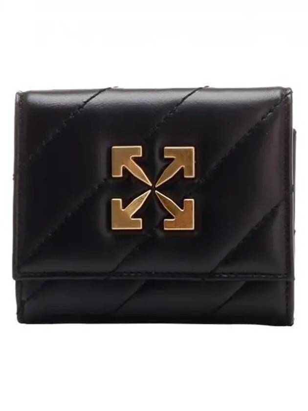 Arrow Leather Half Wallet Black - OFF WHITE - BALAAN 2