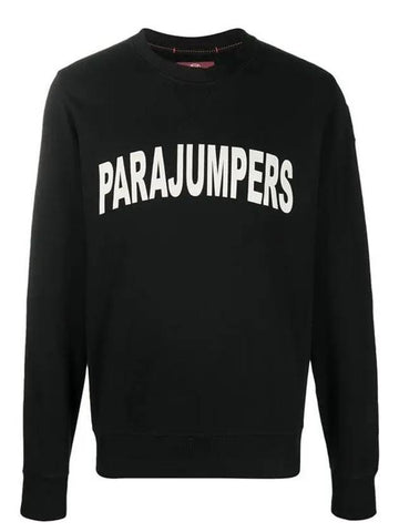 Men's Caleb Sweatshirt Black White - PARAJUMPERS - BALAAN 1