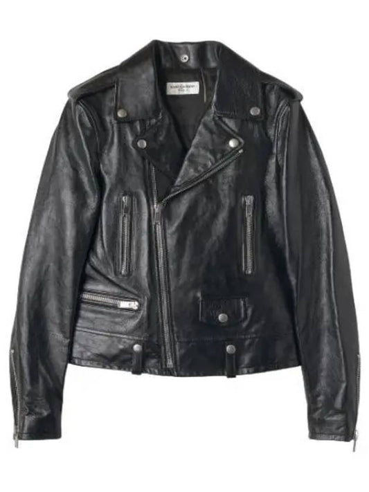 Classic Motorcycle Jacket Black Rider Leather - SAINT LAURENT - BALAAN 1